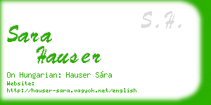 sara hauser business card